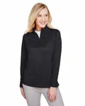 Harriton Ladies' Advantage Snag Protection Plus Quarter-Zip BLACK