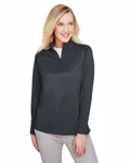 Harriton Ladies' Advantage Snag Protection Plus Quarter-Zip Dark Charcoal