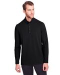 North End Men's JAQ Snap-Up Stretch Performance Pullover BLACK