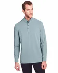 North End Men's JAQ Snap-Up Stretch Performance Pullover Opal Blue