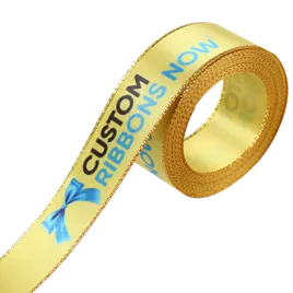 Metallic Edge Satin Ribbon - Custom Patch
