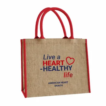 Jute Tote Bags - Custom Patch