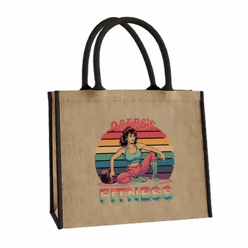 Jute Tote Bags - Custom Patch