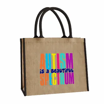 Jute Tote Bags - Custom Patch