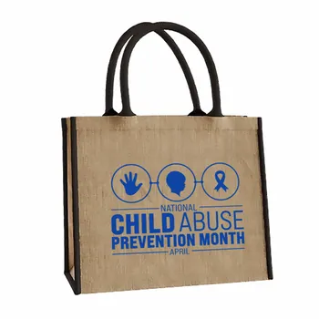 Jute Tote Bags - Custom Patch