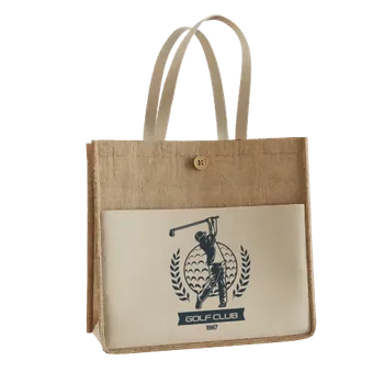 Jute Tote Bags - Custom Patch
