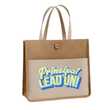 Jute Tote Bags - Custom Patch