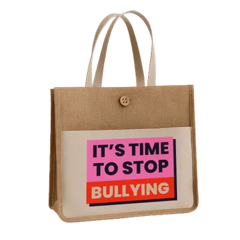 Jute Tote Bags - Custom Patch