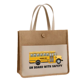 Jute Tote Bags - Custom Patch