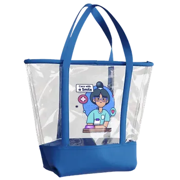 Clear Tote Bags - Custom Patch
