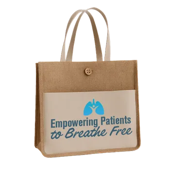 Jute Tote Bags - Custom Patch
