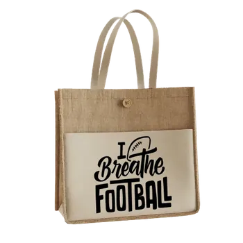 Jute Tote Bags - Custom Patch