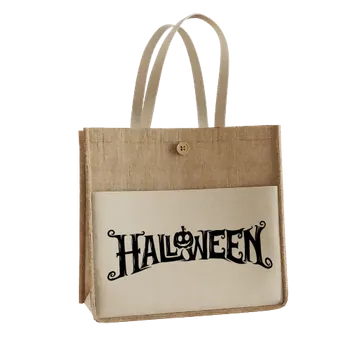 Jute Tote Bags - Custom Patch