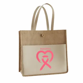 Jute Tote Bags - Custom Patch