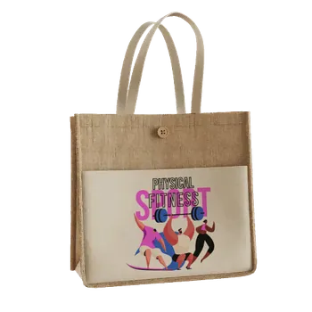 Jute Tote Bags - Custom Patch