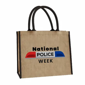 Jute Tote Bags - Custom Patch