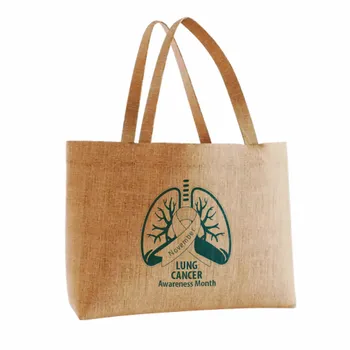 Jute Tote Bags - Custom Patch
