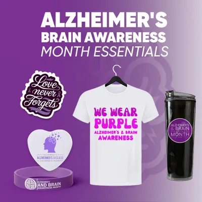 Alzheimer's Brain Awareness Month Essentials - Custom Patch