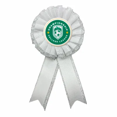White with silver edge - Custom Patch