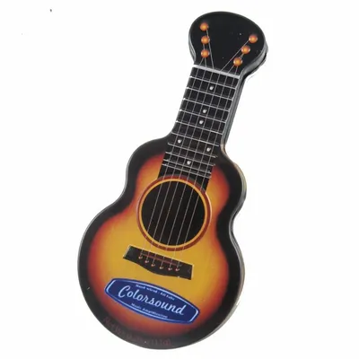 Gold Acoustic Guitar Shaped Mint Tin - Custom Patch