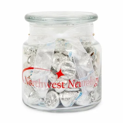 22oz. Glass Jar - Hershey's Chocolate Kisses - Custom Patch
