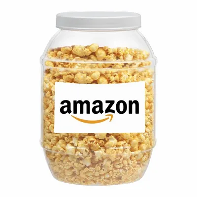 Large Plastic Jar - Caramel Popcorn - Custom Patch