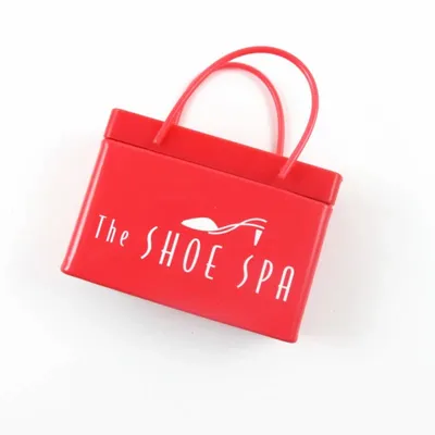 Dark Pink Shopping Bag Tin - Custom Patch
