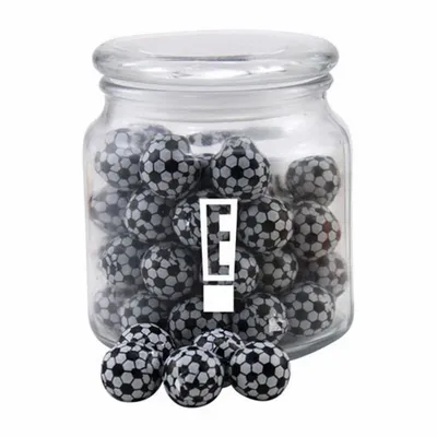 Jar with Chocolate Soccer Balls - SG400 - Custom Patch