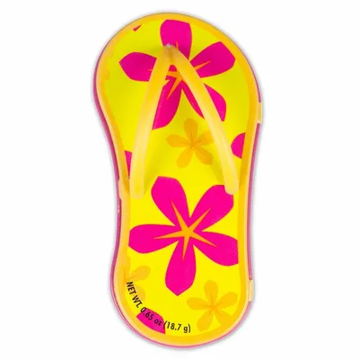 Floral Orange Flip Flop Mint Tin - Custom Patch