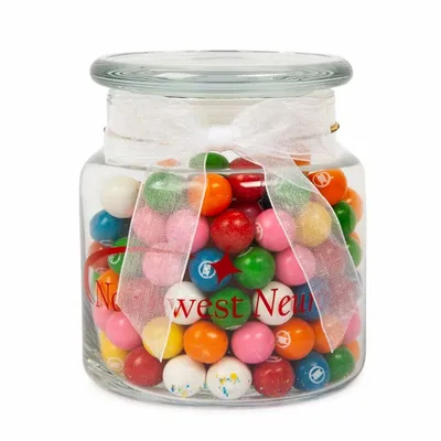 22oz. Glass Jar - Rainbow Bubble Gum - Custom Patch