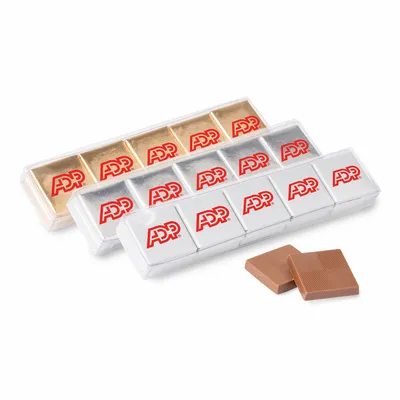 Ten Piece Chocolate Foiled Square Acetate - Custom Patch