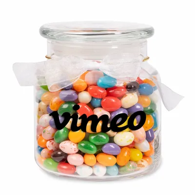22oz. Glass Jar - Gourmet Jelly Beans - Custom Patch