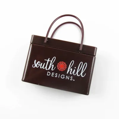 Brown Shopping Bag Tin - Custom Patch