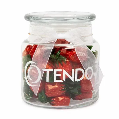 22oz. Glass Jar - Stock Wrapped Candies - Custom Patch
