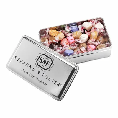 2-Share Tin - Salt Water Taffy/Assorted Fruit Sours - Custom Patch
