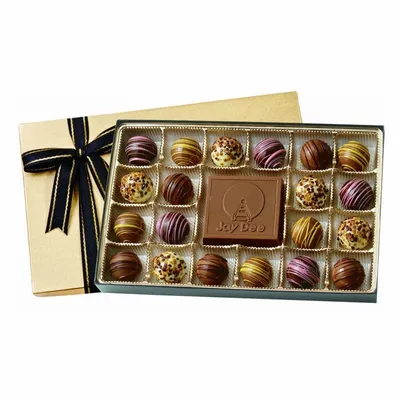 Truffle Gift Box with 20 Chocolate Truffles - Custom Patch