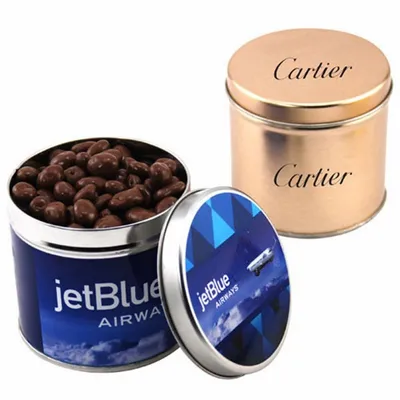 Round Tin with Choc Covered Raisins - Custom Patch