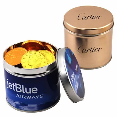 Round Tin with Chocolate Coins - Custom Patch