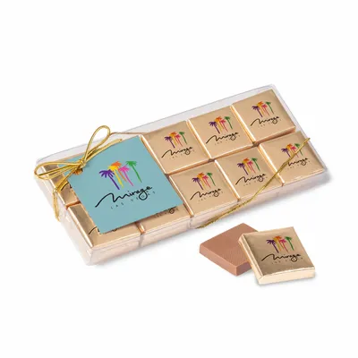 Twenty Piece Chocolate Foiled Square Box-Full Color - Custom Patch