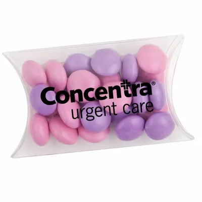 Small Pillow Acetate Box with Chocolate Buttons - Custom Patch