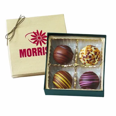 Truffle Gift Box with 4 Truffles - Custom Patch