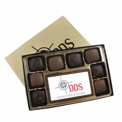 8 Piece Sea Salt Caramels with Digital Printed Centerpiece - Custom Patch