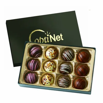 Truffle Gift Box with 12 Truffles - Custom Patch