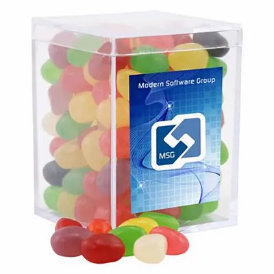Small Acrylic Candy Box with Assorted Jelly Beans - Custom Patch