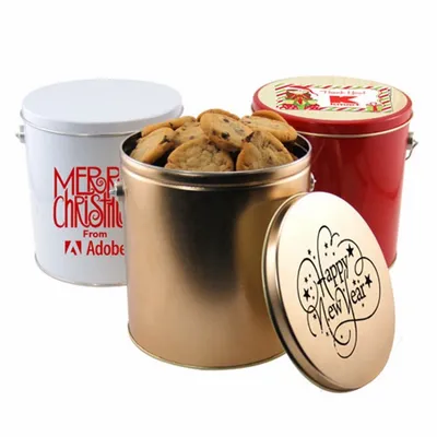 1 Gallon Gift Tin with Cookies - Custom Patch
