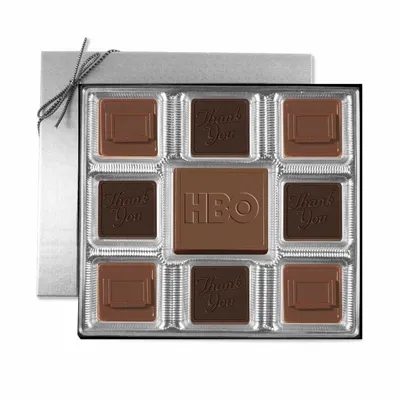 Custom Chocolate Squares Gift Box (6 oz.) - Custom Patch