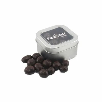 Window Tin w/ Choc Espresso Beans - Custom Patch