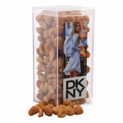 Acrylic Box with Honey Roasted Peanuts - Medium - Custom Patch