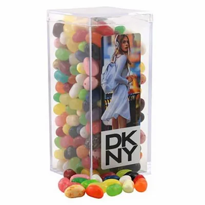 Large Rectangle Acrylic Candy Box with Jelly Belly - Custom Patch