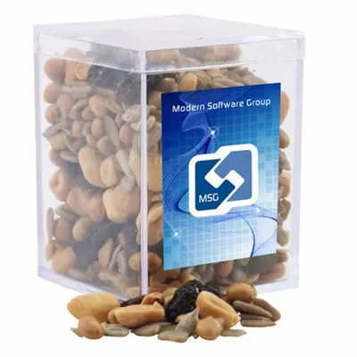 Acrylic Box with Trail Mix - Small - Custom Patch